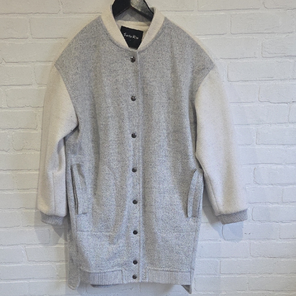 Santa Rita Wool Blend Long Varsity Jacket